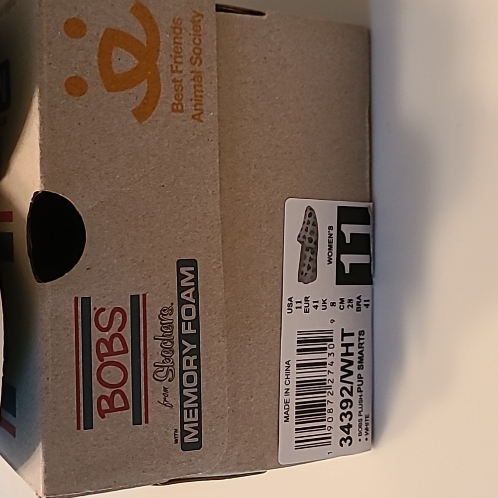 Bobs For Skechers,Ladies 11 M, Cream Dog Print - Picture 3 of 7